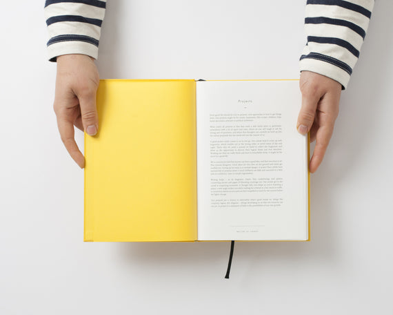 Writing As Therapy Journal - Projects - A linen-bound notebook designed to accommodate ideas, aspirations and worries in the therapeutic activity of writing down your thoughts.